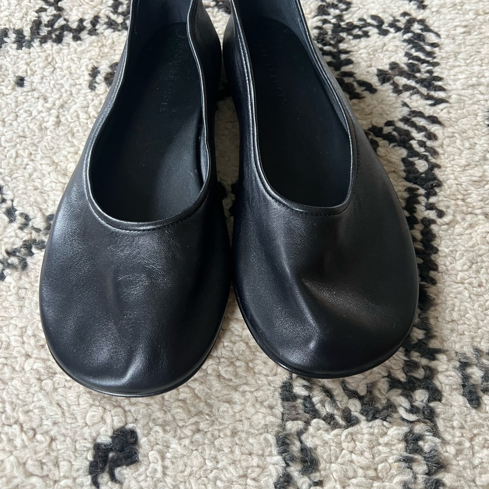 Dear Frances Black Leather Ballet Flats - Picture 5 of 5
